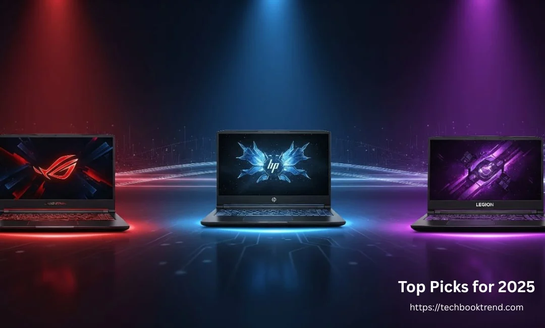 top gaming laptop brands 2025- asus rog, hp, and lenovo legion