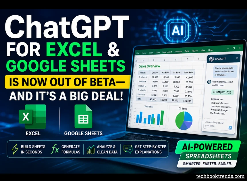 ChatGPT for Excel and Google Sheets Is Now Out of Beta—and It’s a Big Deal
