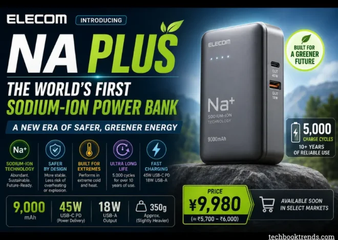 Elecom Launches Na Plus: The World’s First 9,000mAh Sodium-Ion Power Bank